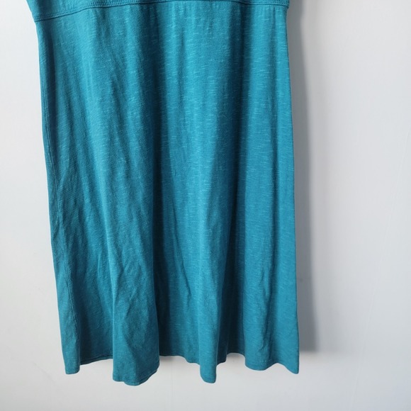 Toad & Co Women's Blue Rosemarie V-Neck Knit Dress size L cup sleeve Athleisure - Picture 4 of 7